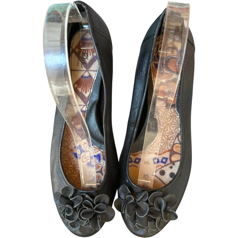 boc Black Floral Flats